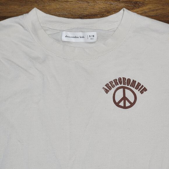 Abercrombie Kids Beige Tee Groovy Graphics - Size 9/10 - Picture 4 of 6